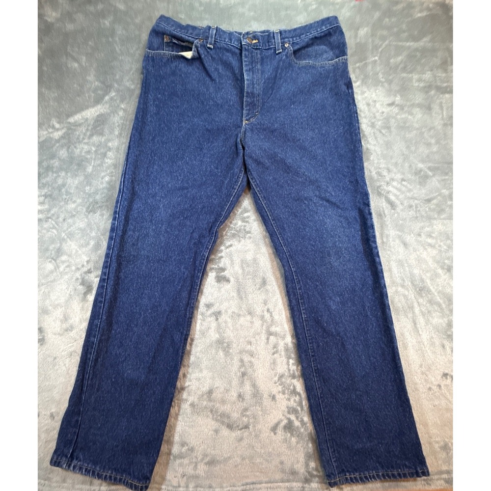 Vintage Lee Mens Straight Leg Jeans Dark Wash High Rise Denim 40x32 Blue Classic